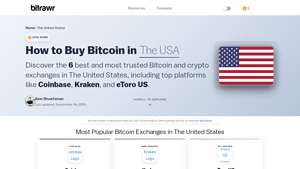 Screenshot of 6 Best Crypto Exchanges To Buy Bitcoin in The United States (USA) -