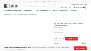 ProLine - PVC 1/2-in SOLVENT Ball Valve