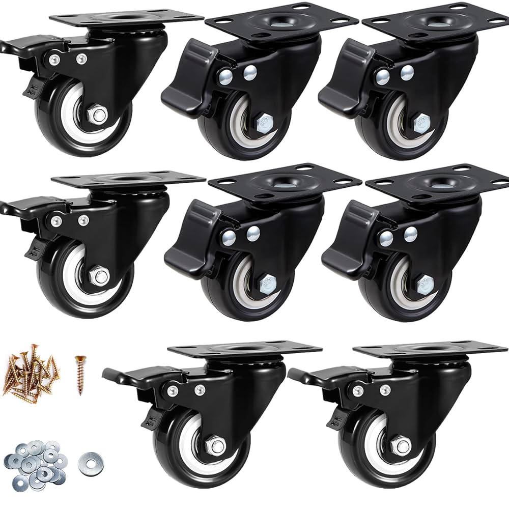 An application scenario or product detail of black caster wheels - Image 1