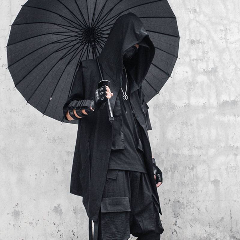 An application scenario or product detail of black cloak vest men - Image 16