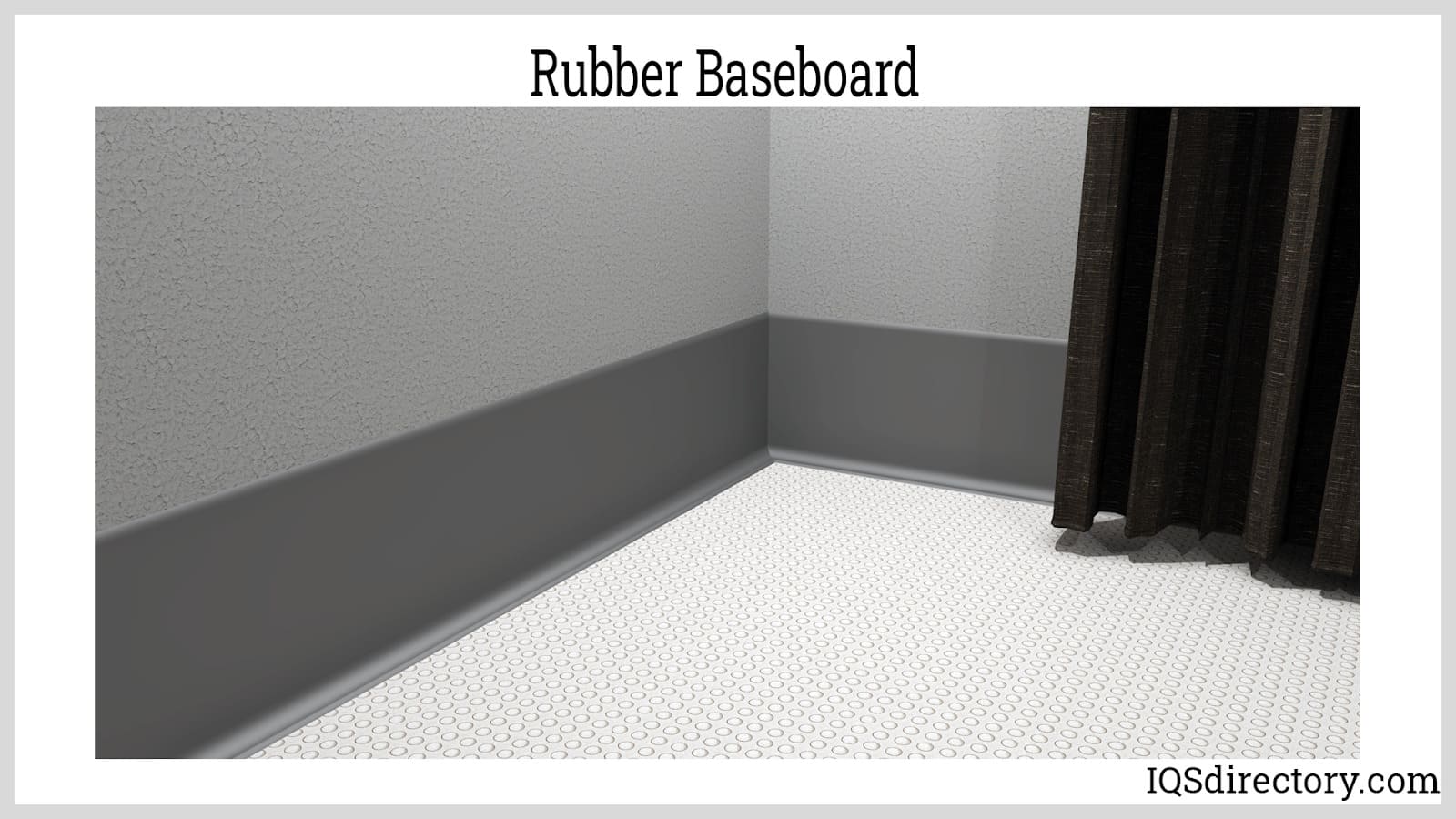 An application scenario or product detail of black rubber baseboard - Image 17