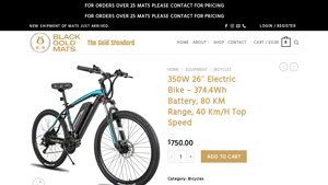Black Gold - 350W 26 Electric Bike