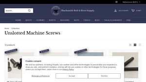 Blacksmith Bolt - Unslotted Machine Screws