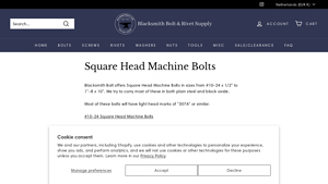 Blacksmith Bolt - Square Head Machine Bolts