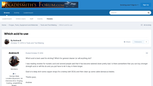Bladesmiths Forum - Recommended Etching Acids