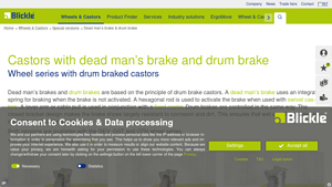 Blickle - Dead Man’s Brake and Drum Brake Castors