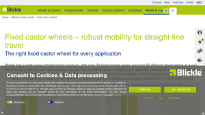 Blickle - Fixed Castor Wheels