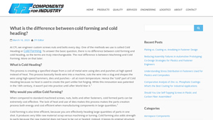Components for Industry - Cold Forming Solutions
