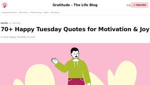 Gratefulness - Happy Tuesday Quotes & Inspirational Resources