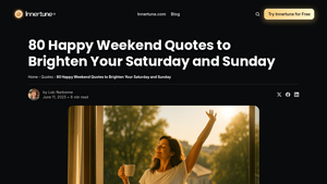 Innertune - Weekend Reset Quotes