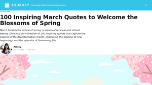 Journey Cloud - Inspiring March Quotes