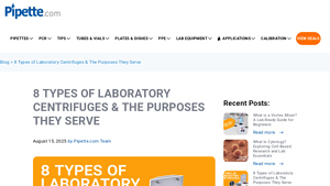 Pipette - Types of Laboratory Centrifuges