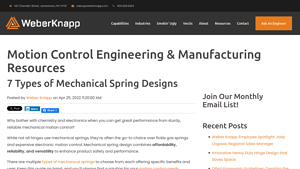 Weber Knapp - Mechanical Spring Designs