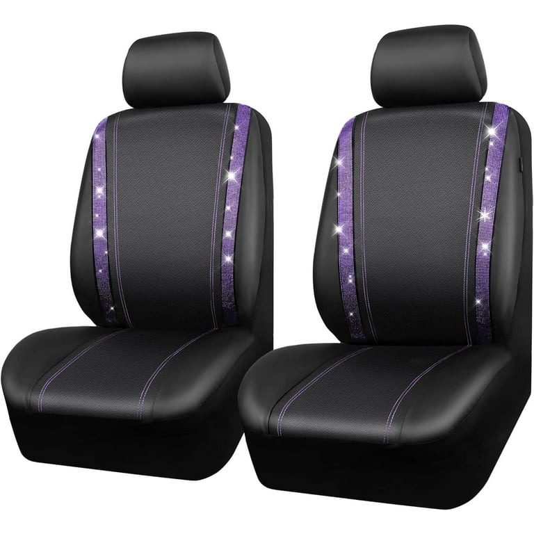 An application scenario or product detail of blue rhinestone seat cover full set - Image 19