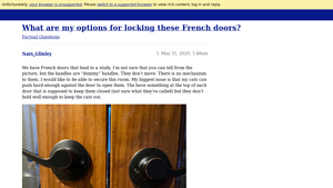Locking Solutions - French Door Security Options
