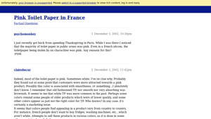 Pink Toilet Paper - Quality Perception