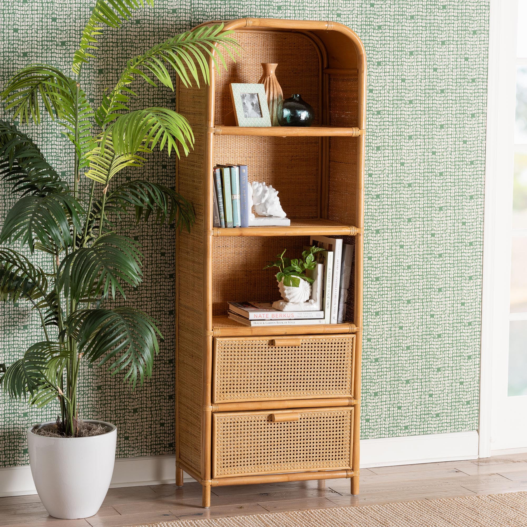 An application scenario or product detail of boho bookshelf - Image 1