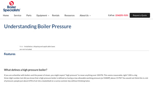 Boiler Specialists - High Pressure Boilers