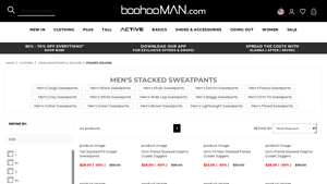boohooMAN - Stacked Sweatpants