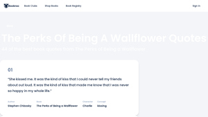 Bookroo - The Perks of Being a Wallflower Quotes