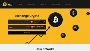 Screenshot of Boomchange crypto exchange