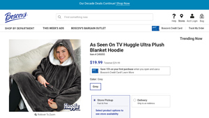 Boscov's - Huggle Ultra Plush Blanket Hoodie