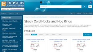 Bosun Supplies - Stainless Steel Shock Cord Hooks