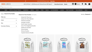 BoxLunch - Attack On Titan Hoodies