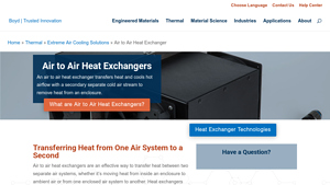 Boyd Corporation - Air to Air Heat Exchangers