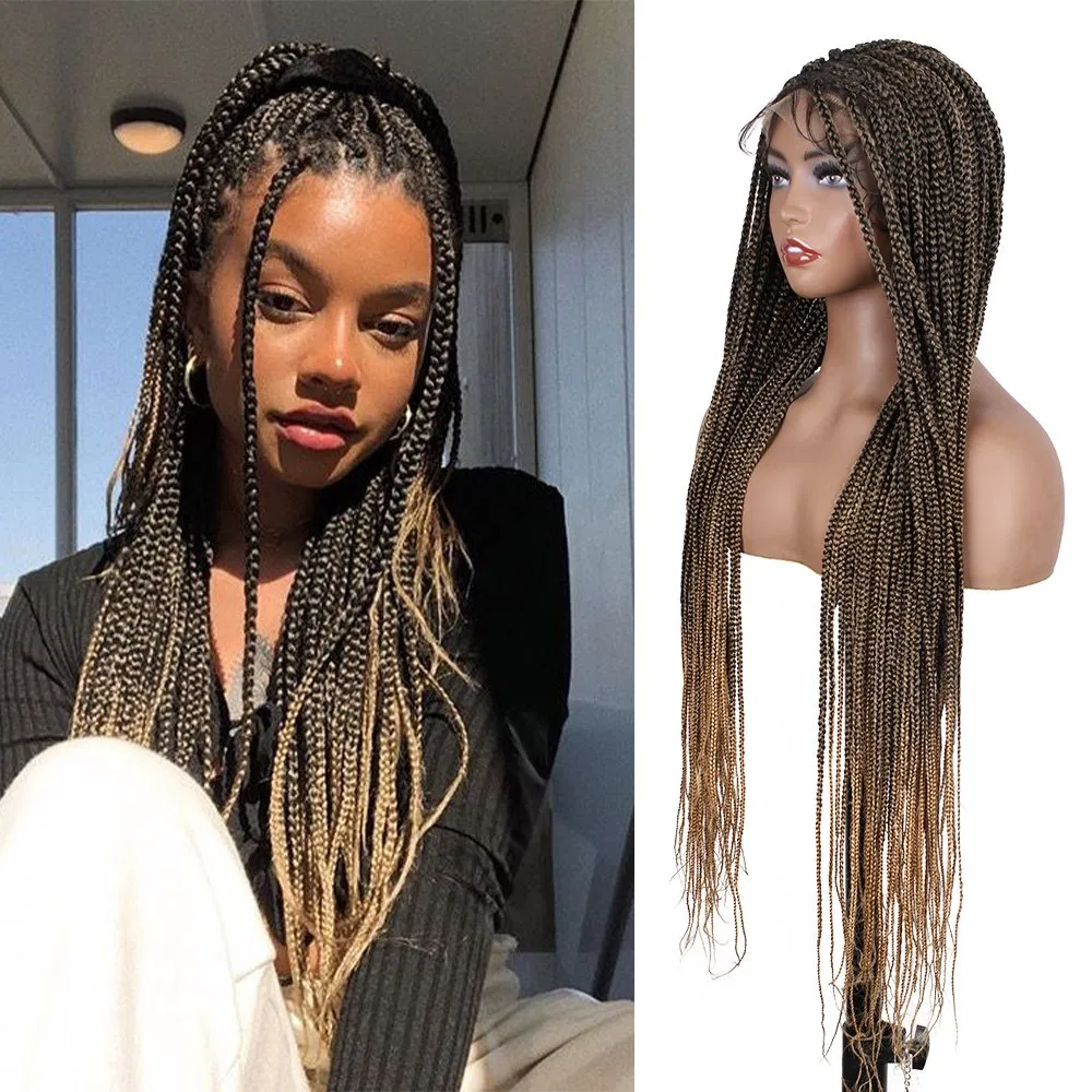 An application scenario or product detail of braided wigs for black women - Image 10
