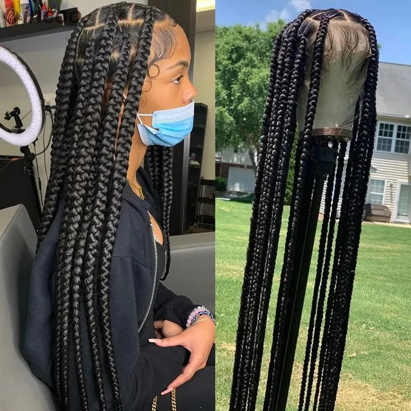 An application scenario or product detail of braided wigs for black women - Image 20