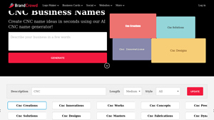 BrandCrowd - CNC Business Name Generator