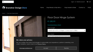 Brandner Design - Floor Door Hinge System
