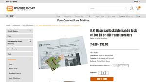 Eaton - PLK1 Hasp Lock Off Device