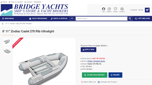 Zodiac - Inflatable Boat Cadet RIB 270 Ultralight