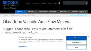 Brooks Instrument - Glass Tube VA Flow Meter