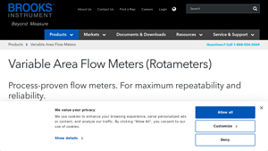 Brooks Instrument - Variable Area Flow Meters