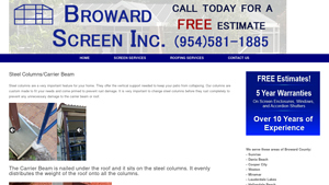 Broward Screen and Window - Steel Columns