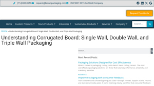 Brown Packaging - Corrugated Board Solutions