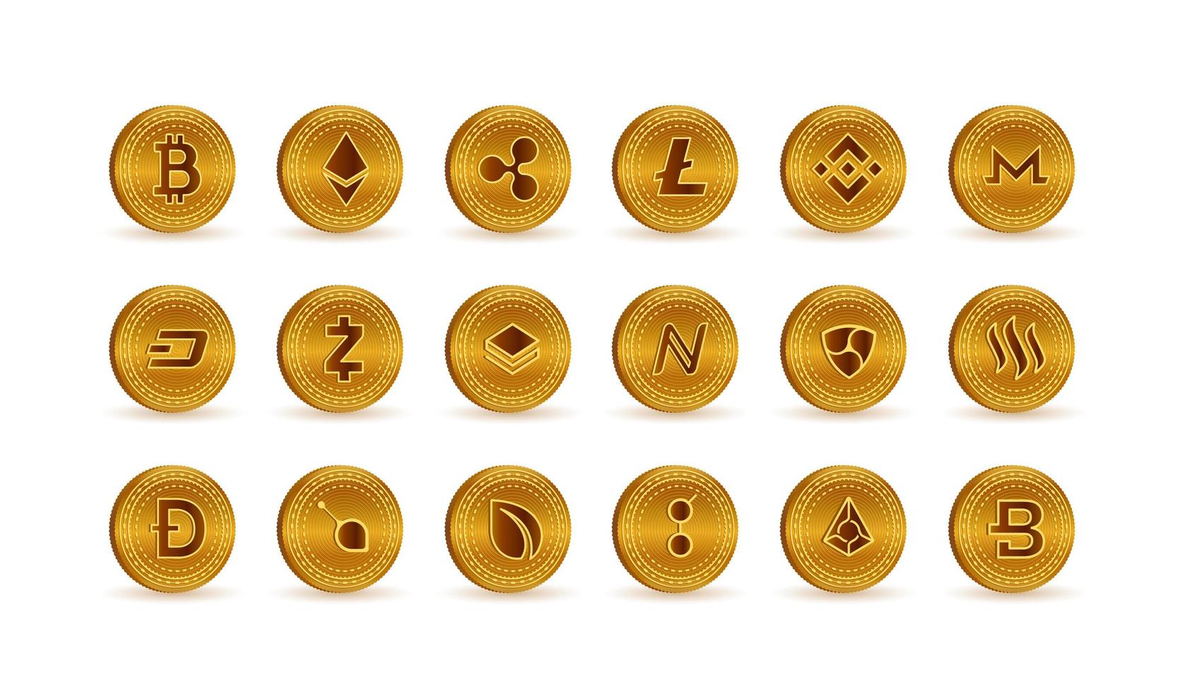 Featured image for bubble coin - Cryptocurrency Coins set, Blockchain ...