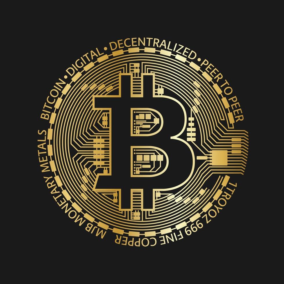 Featured image for bubble coin - Golden bitcoin coin, vector crypto ...