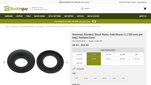 Buckleguy - Beveled Black Matte Grommets