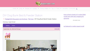 Budget101 - DIY Dog Bunk Bed & Feeder Station Plans