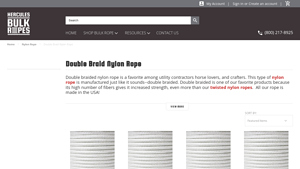 Bulk Ropes - Double Braid Nylon Rope