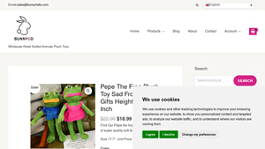 Bunny Hello - Pepe The Frog Plush Toy