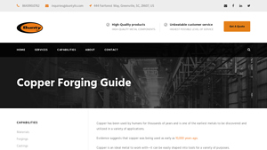 Bunty LLC - Custom Copper Forging Services
