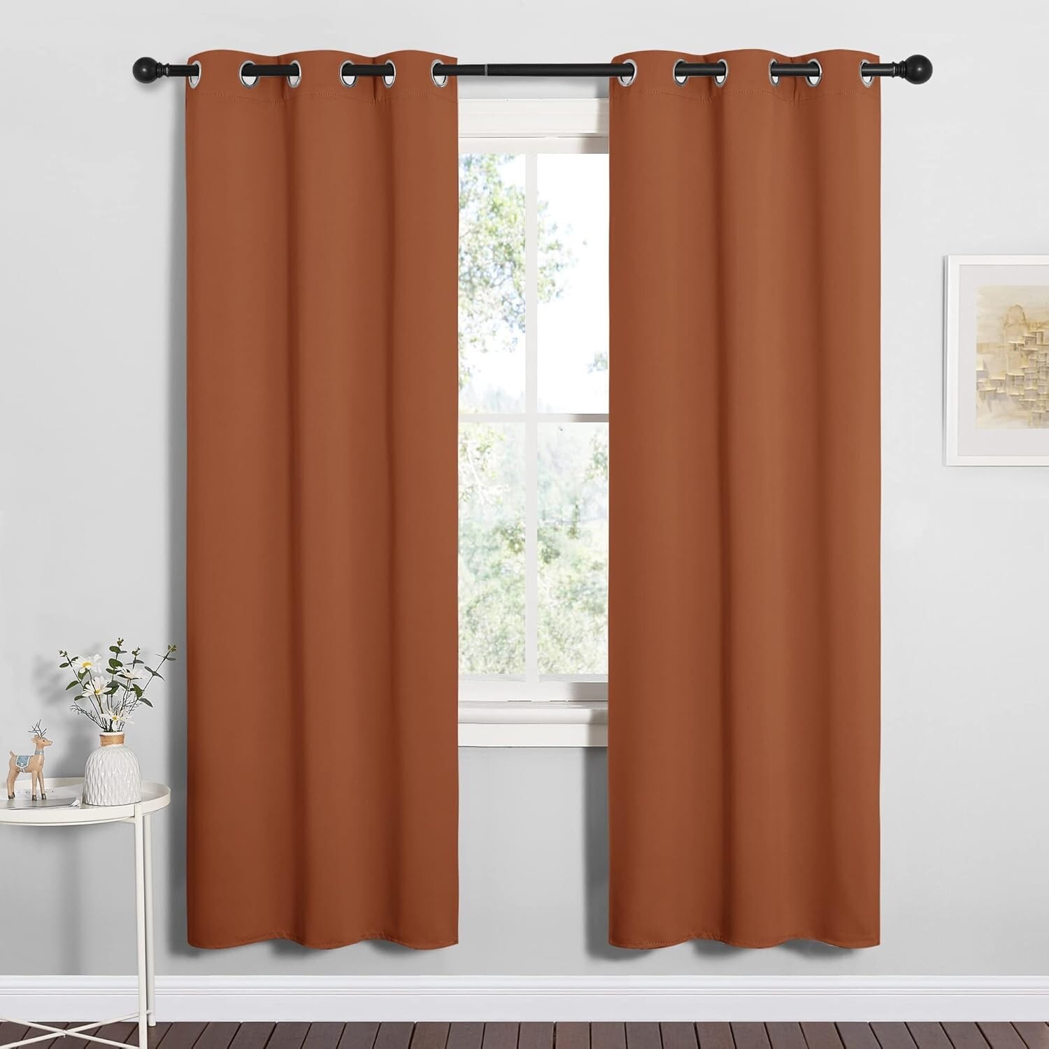An application scenario or product detail of burnt orange drapes - Image 5