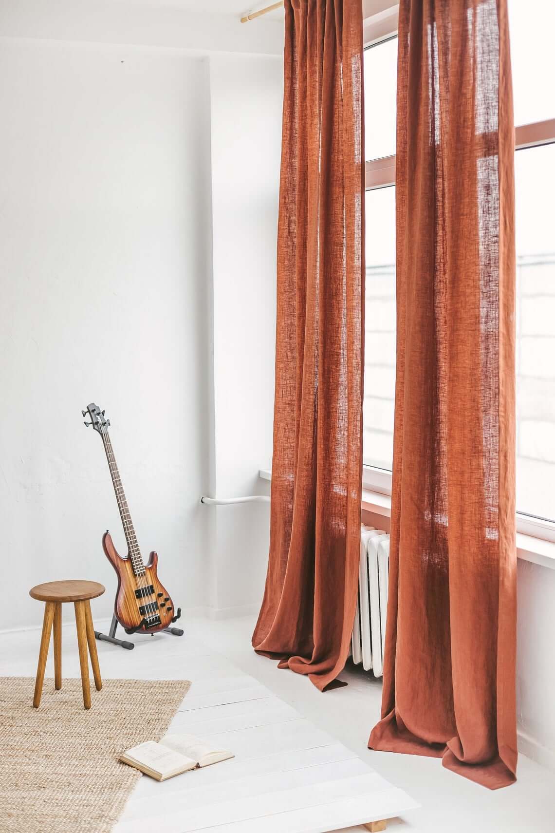 An application scenario or product detail of burnt orange drapes - Image 9