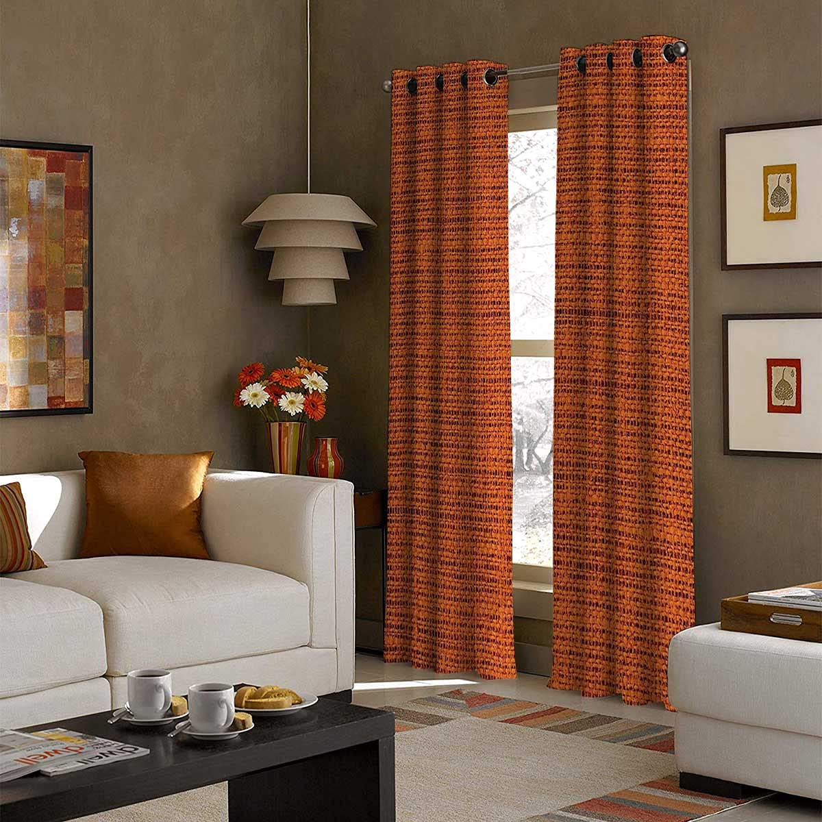 An application scenario or product detail of burnt orange drapes - Image 10