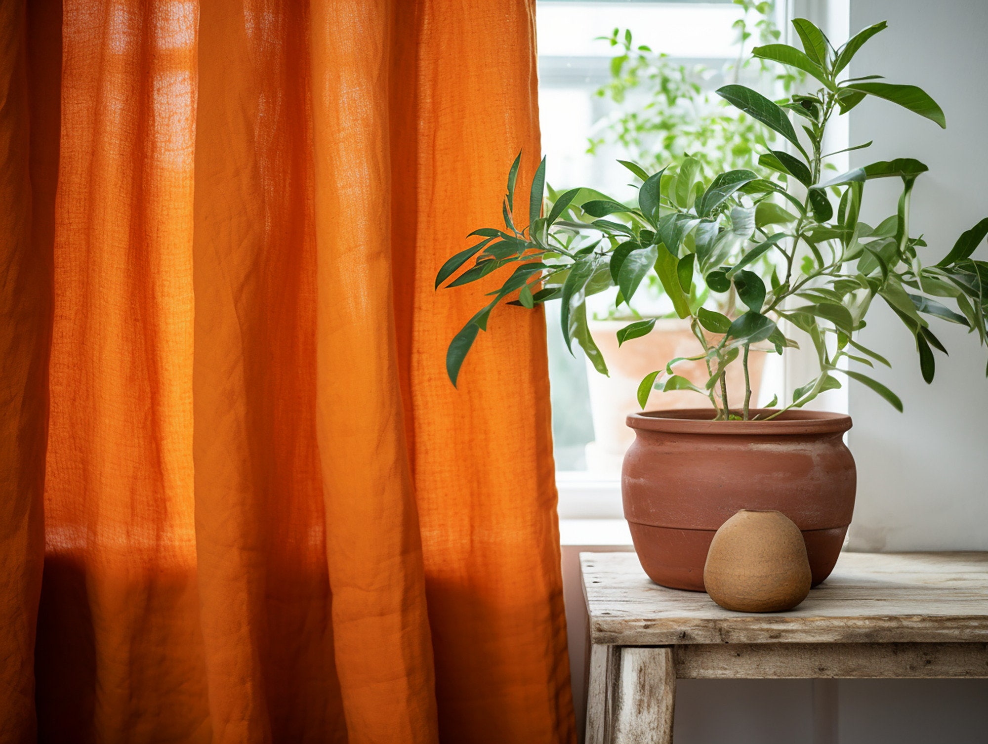 An application scenario or product detail of burnt orange drapes - Image 12